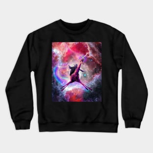 Space Sloth Riding Giraffe Unicorn Crewneck Sweatshirt